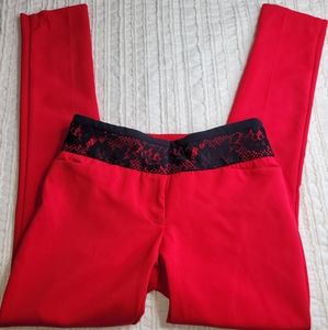 Women's SuperSlim Trouser Pants Red size 0
